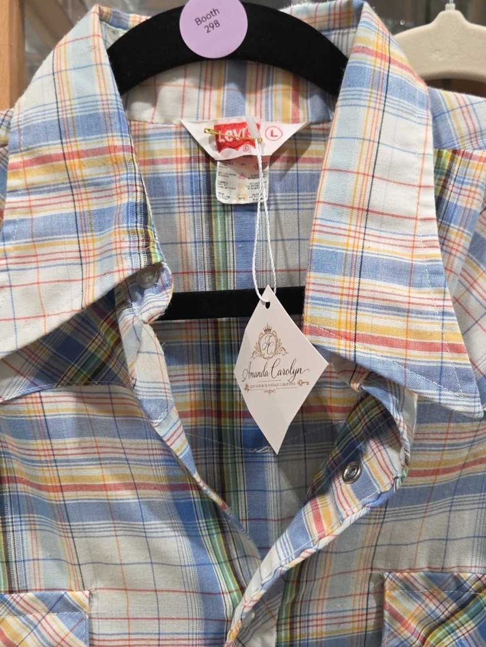 True Vintage Levi's Men's Plaid Western Snap Button Shirt